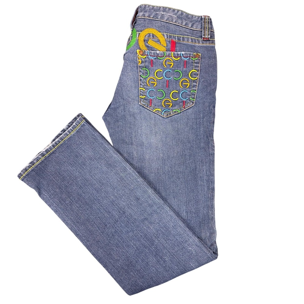 Coogi Jeans Bootcut Y2K Embroidered Pockets‎ Denim Blue Women's Size 7/8